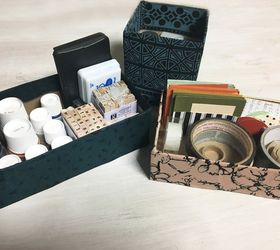 Tissue Box Turned Storage Bins