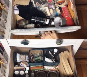 tissue box turned storage bins