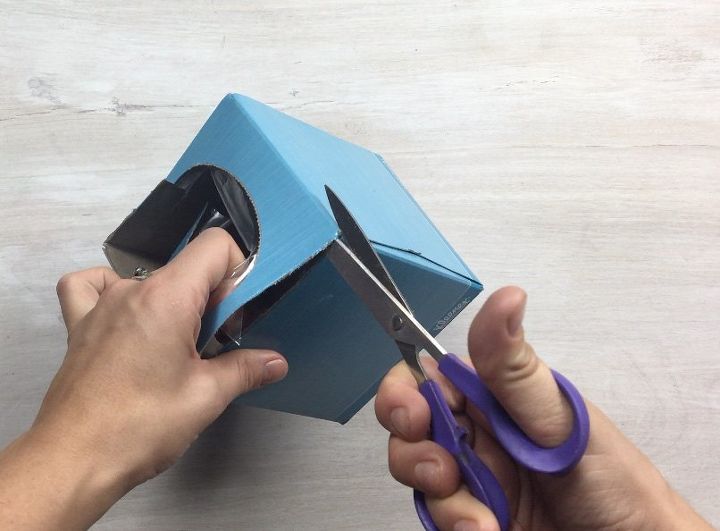 tissue box turned storage bins
