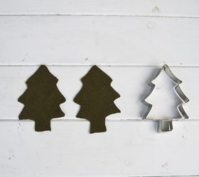 upcycled sweater and cookie cutter christmas ornaments, christmas decorations, seasonal holiday decor