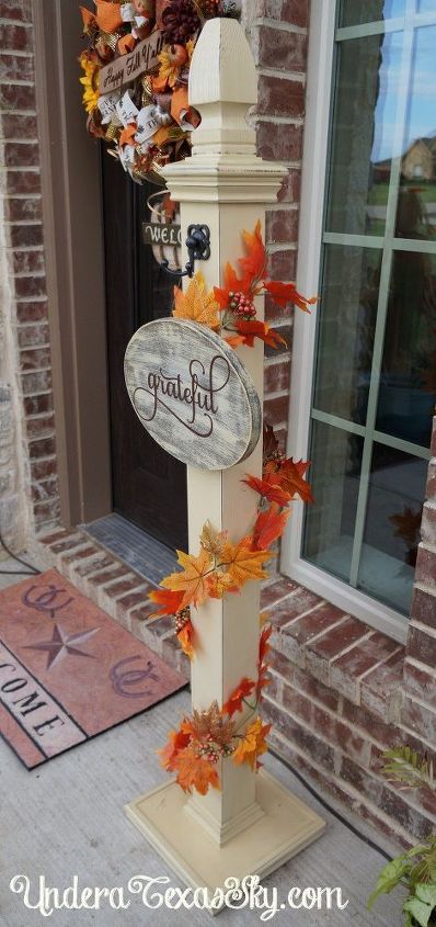 front porch welcome post