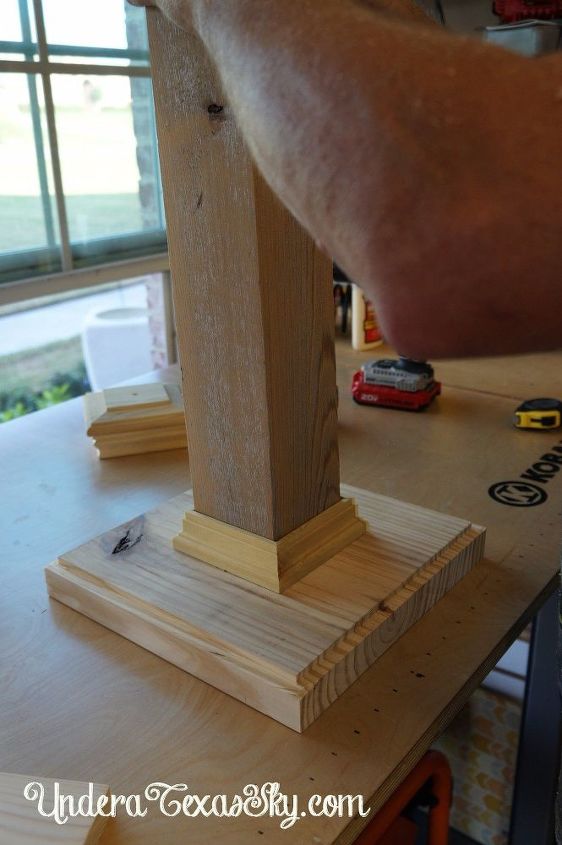 front porch welcome post