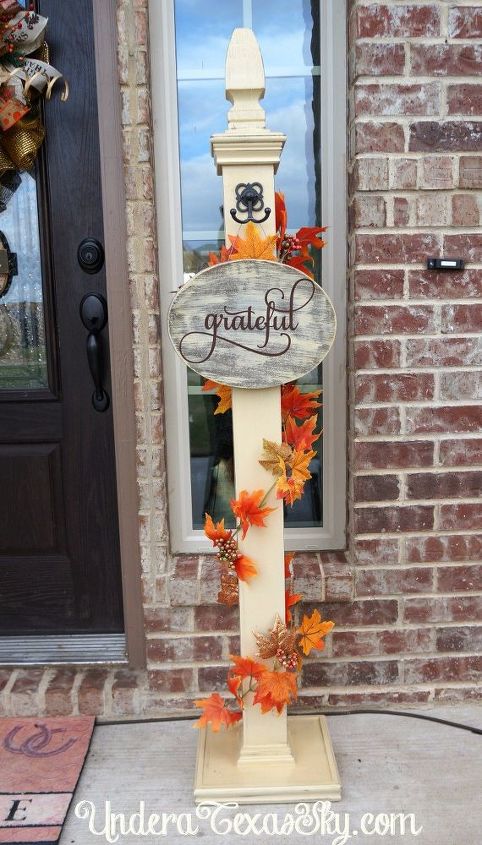 front porch welcome post