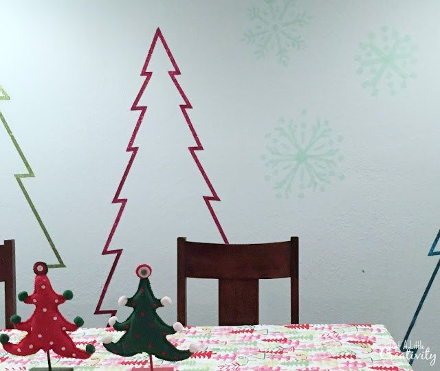 utiliza washi tape para hacer un pais de las maravillas de invierno en tus paredes