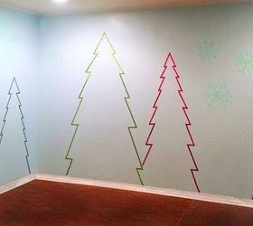 use washi tape to make a winter wonderland on your walls