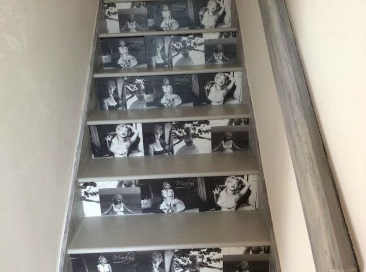 livre se do tapete da escada sem contratar um empreiteiro, Escadaria Marilyn Monroe