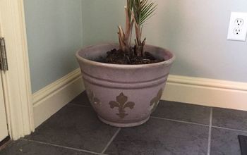 Update Old Plant Pot With Stencils