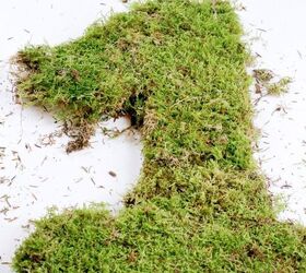 moss covered number using living moss