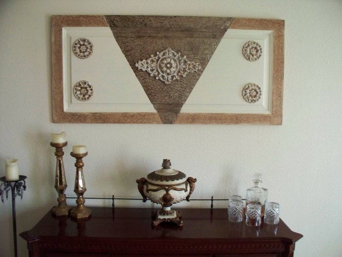 create beautiful wall art with a cabinet door, crafts, doors, kitchen cabinets, kitchen design