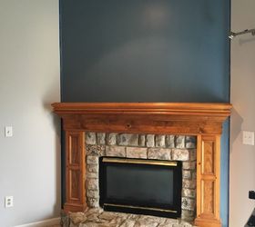 accent wall updating fireplace, fireplaces mantels, home decor, wall decor