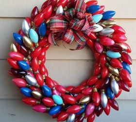 vintage lights christmas wreath, crafts, wreaths