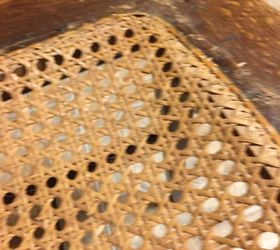 how to replace brittle cane seats with jute webbing, how to, Sunken and brittle cane seat