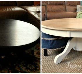 rustic coffee table makeover, painted furniture