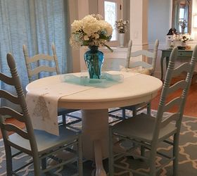 charming farmhouse style table and chairs makeover, painted furniture