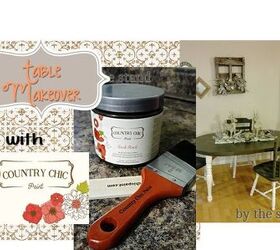 table makeover with country chic paint, painted furniture
