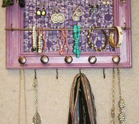 21 jewelry organizing ideas that are better than a jewelry box, This painted frame with chicken wire
