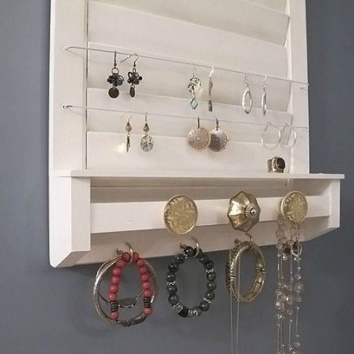 21 jewelry organizing ideas that are better than a jewelry box, This reclaimed window shutter