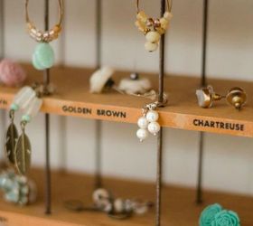 21 jewelry organizing ideas that are better than a jewelry box, This old dye rack that displays everything