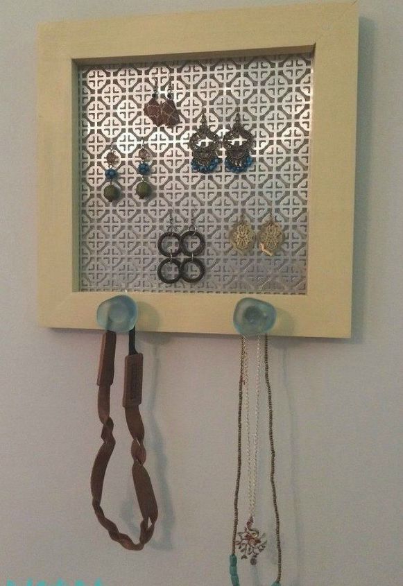 21 jewelry organizing ideas that are better than a jewelry box, This frame with a sheet metal backing
