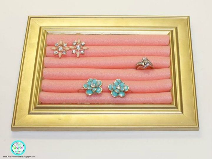 21 jewelry organizing ideas that are better than a jewelry box, Or this one with foam hair rollers