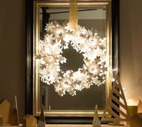 s cut up styrofoam for these breathtaking christmas ideas, christmas decorations, Turn them into a snowflake wreath