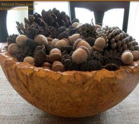 s cut up styrofoam for these breathtaking christmas ideas, christmas decorations, Form them into a wood carved bowl