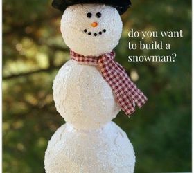 s cut up styrofoam for these breathtaking christmas ideas, christmas decorations, Stack them into a cute snowman