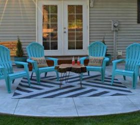 s transform dollar store rugs with these 11 stunning ideas, reupholster, Brighten up a cheap rug for your patio