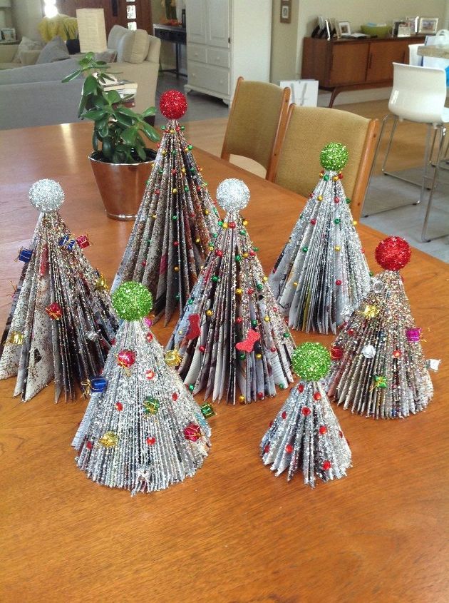 Diy tree magazine christmas Magazine Christmas Trees | Hometalk