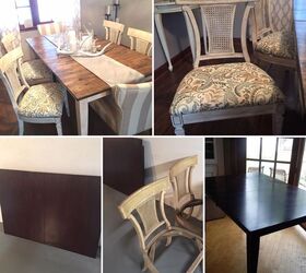 dining room table makeover, painted furniture