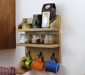 build a rustic coffee shelf, painted furniture, shelving ideas