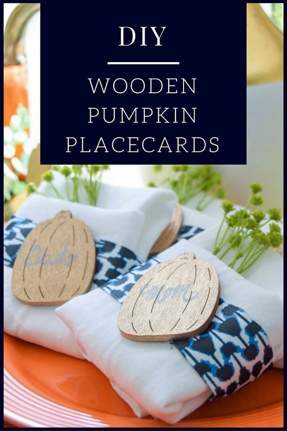 diy pumpkin placecards