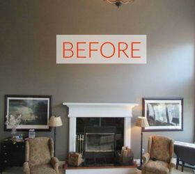 10 jaw dropping fireplace makeovers we can t stop looking at, Before A tall and bare wall