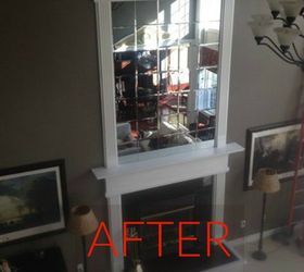 10 jaw dropping fireplace makeovers we can t stop looking at, After A stunning beveled mirror