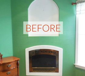 10 jaw dropping fireplace makeovers we can t stop looking at, Before A dull and green area