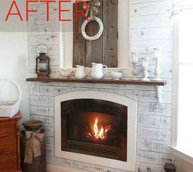 10 jaw dropping fireplace makeovers we can t stop looking at, After A farmhouse look and cozy area