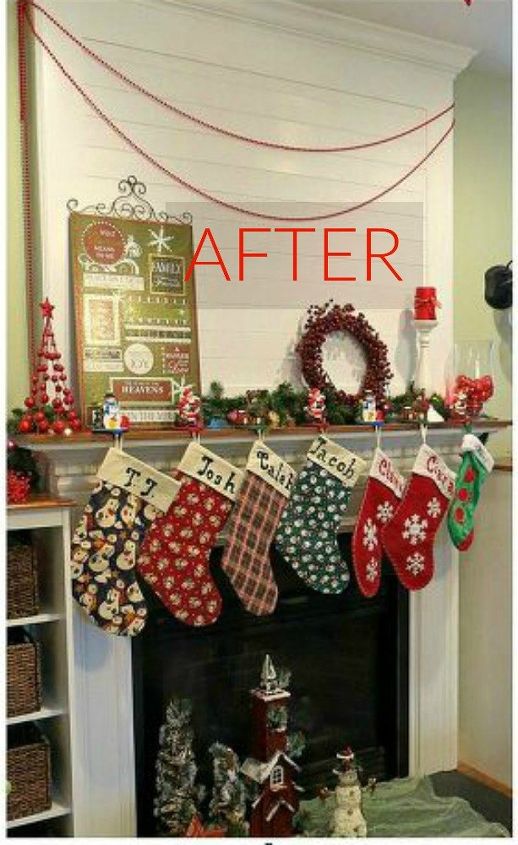 10 jaw dropping fireplace makeovers we can t stop looking at, After A beautiful mantel and shiplap wall