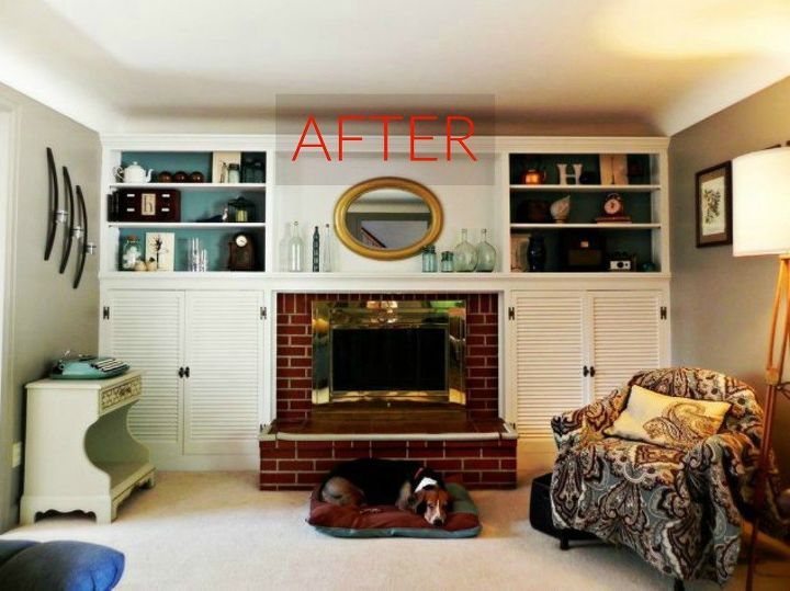 10 jaw dropping fireplace makeovers we can t stop looking at, After A bright and decorated area