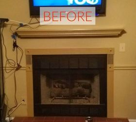 10 jaw dropping fireplace makeovers we can t stop looking at, Before A detached fireplace and mantel