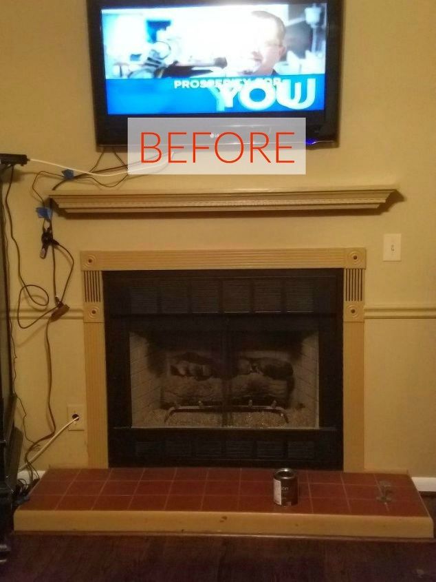 10 jaw dropping fireplace makeovers we can t stop looking at, Before A detached fireplace and mantel