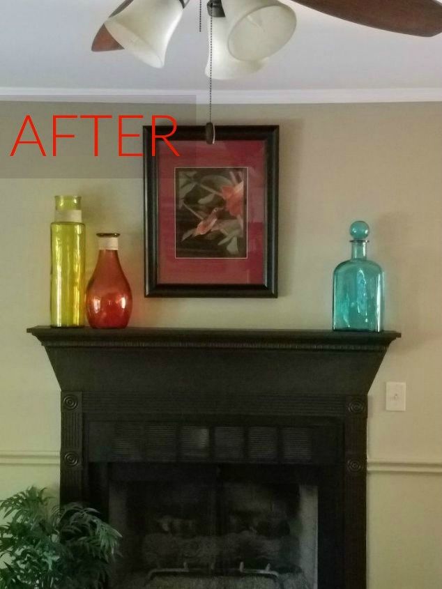 10 jaw dropping fireplace makeovers we can t stop looking at, After A stunning painted mantel