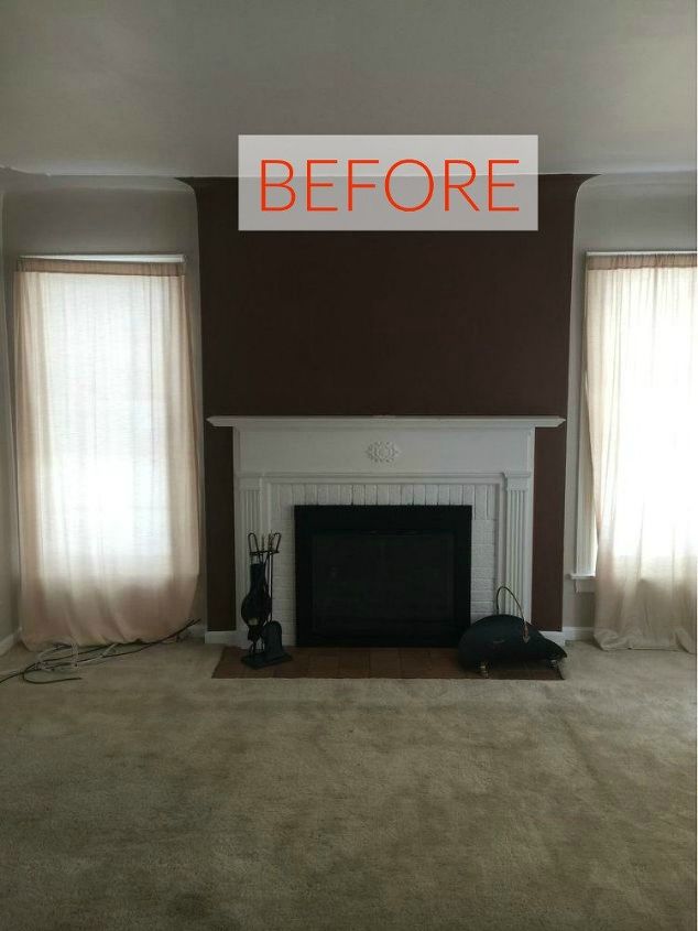 10 jaw dropping fireplace makeovers we can t stop looking at, Before A dark and dull wall