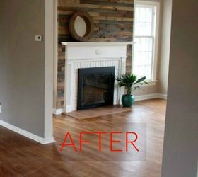 10 jaw dropping fireplace makeovers we can t stop looking at, After A colorful piece of woodwork