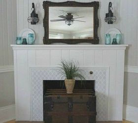 10 jaw dropping fireplace makeovers we can t stop looking at, After A stencilled fireplace with character