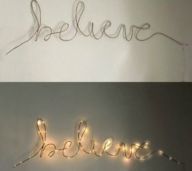 holiday illuminated wire word