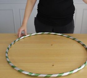 Turn a cheap hula hoop into the best holiday accessory for your dining room