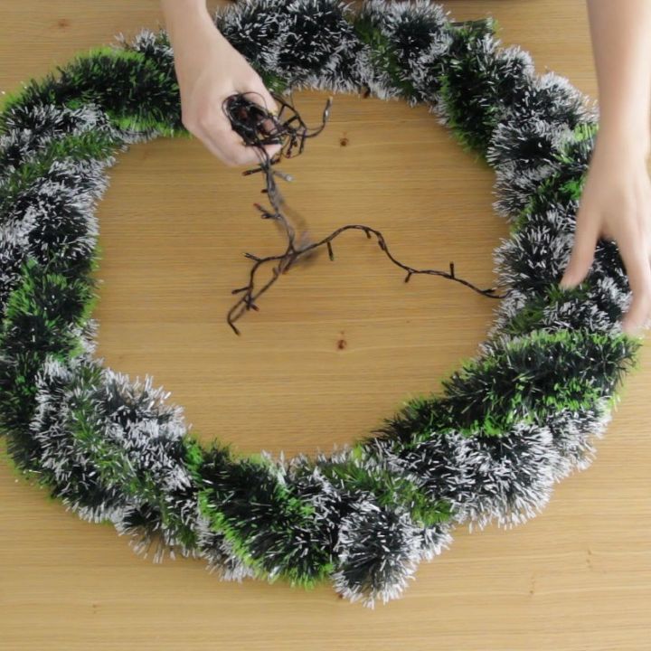 hula hoop christmas chandelier, lighting