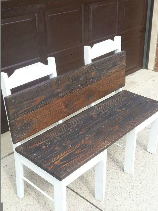 s 10 surprising ways to turn old furniture into extra seating, painted furniture, After A classy wooden bench