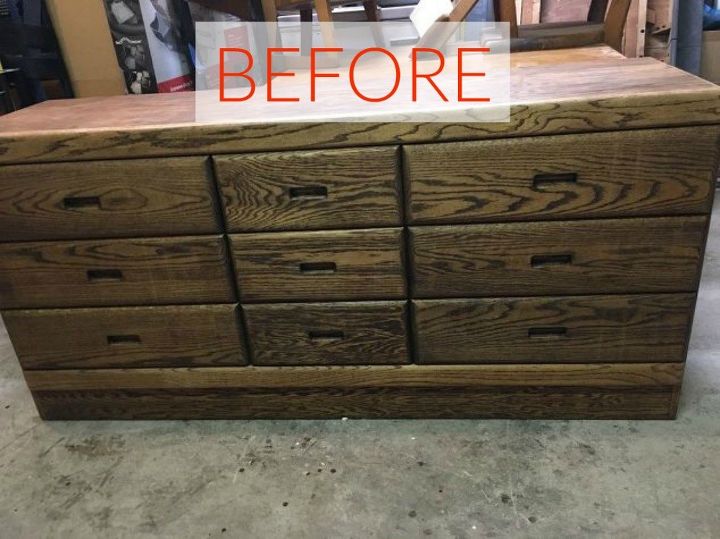 s 10 surprising ways to turn old furniture into extra seating, painted furniture, Before A plain yet sold dresser