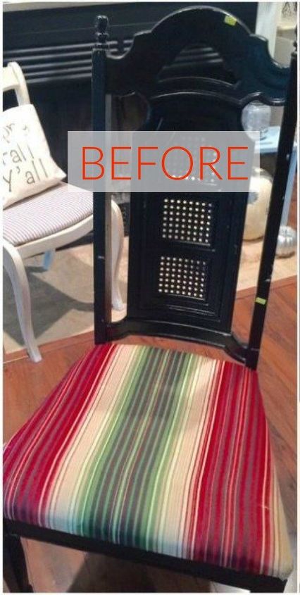 s 10 surprising ways to turn old furniture into extra seating, painted furniture, Before An old dining room chair
